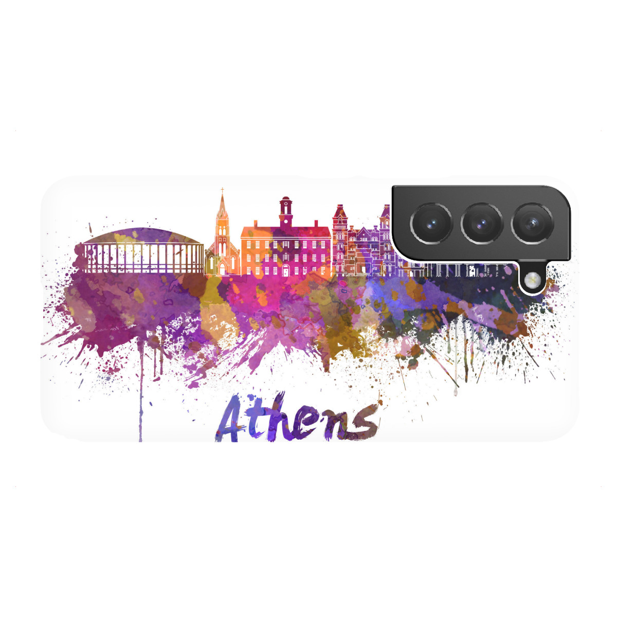 "ATHENS OH Skyline in watercolor-b"für Samsung Galaxy - Premium-Case Handyhülle artboxONE