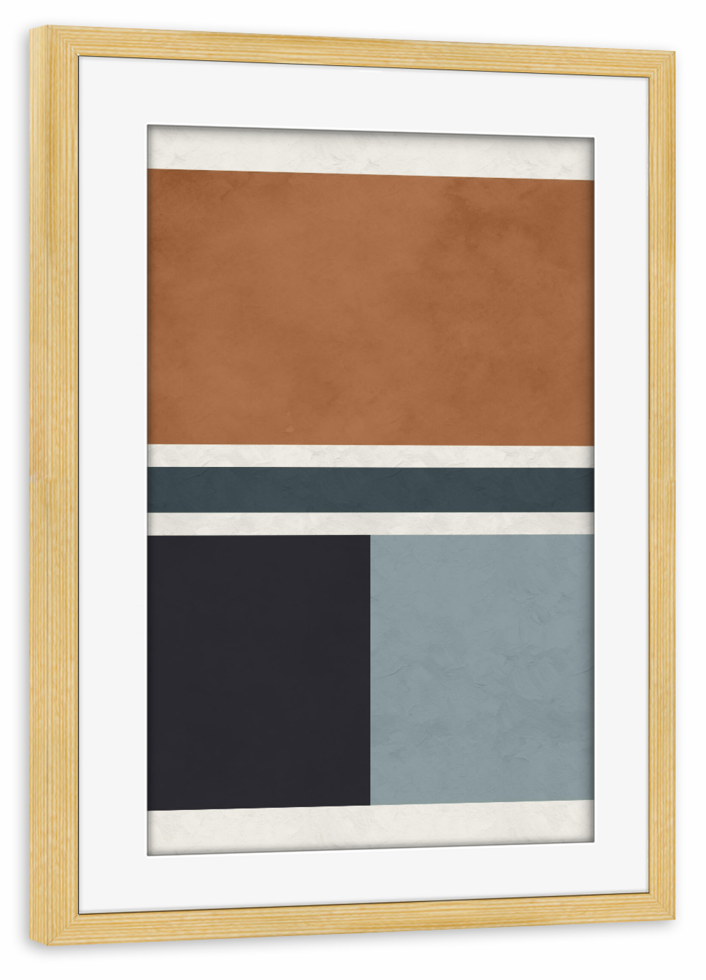 Poster mit Rahmen kiefer "Line Square Color" artboxONE - Abstrakt,Geometrie