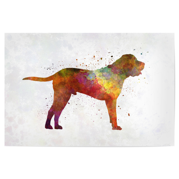 Poster "Tosa in watercolor" artboxONE - Tiere,Abstrakt - Dog,Pet,Animal,Mammal,Watercolor,Abstract,Hund,Bunt,Colorful