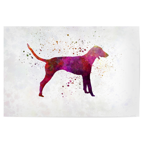 Poster "Poitevin dog in watercolor" artboxONE - Tiere,Abstrakt - Dog,Dogs,Pet,Animal,Mammal,Watercolor,Abstract,Hund,Bunt,Colorful