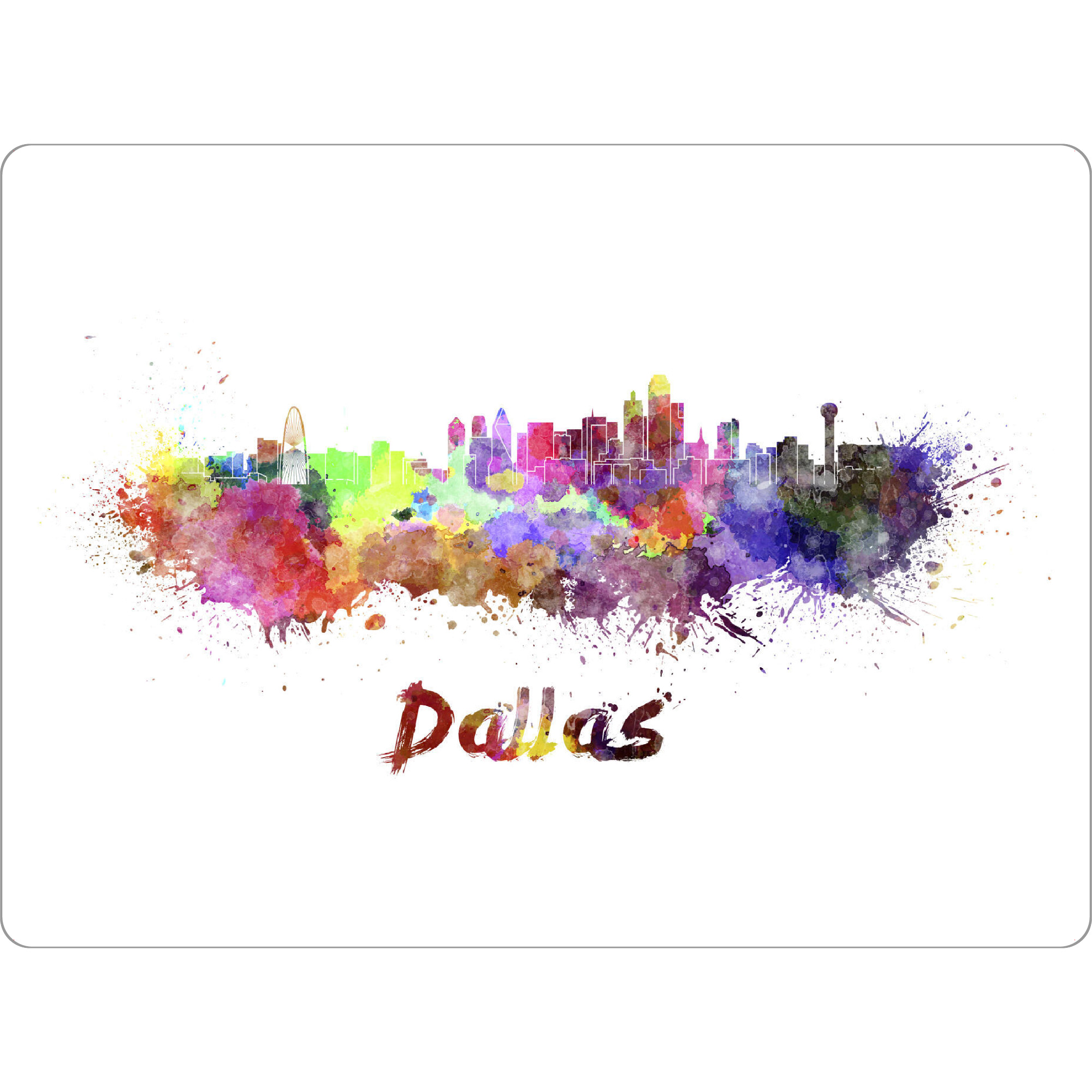 Tischset "DALLAS skyline in watercolor-b" artboxONE - Städte,Abstrakt,Architektur