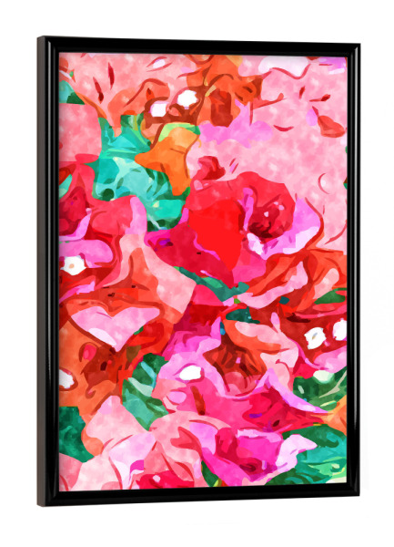 Poster mit schwarzem Rahmen "Wild Bougainvillea" artboxONE - Floral