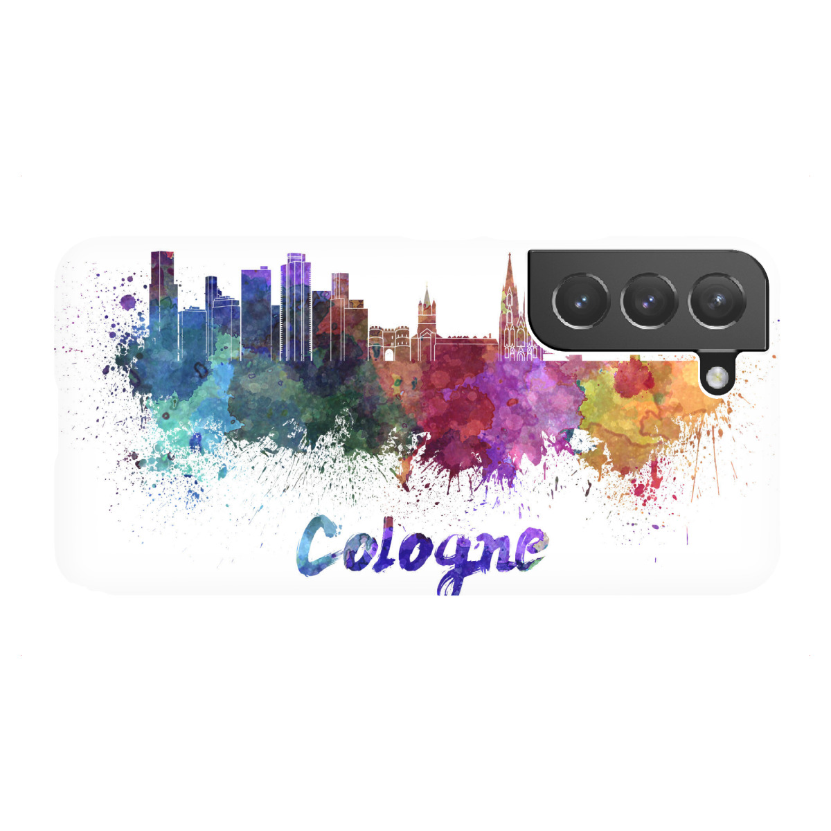 "COLOGNE skyline in watercolor-b"für Samsung Galaxy - Premium-Case Handyhülle artboxONE