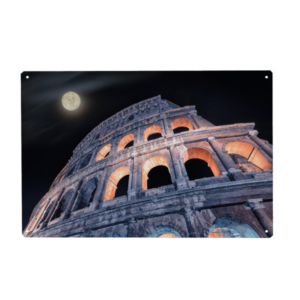 Holzbild "Colosseum By Night" artboxONE - Städte,Reise,Architektur,Reise / Länder,Städte / Rom
