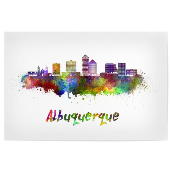 Poster "ALBUQUERQUE skyline-c" artboxONE - Städte,Abstrakt,Architektur