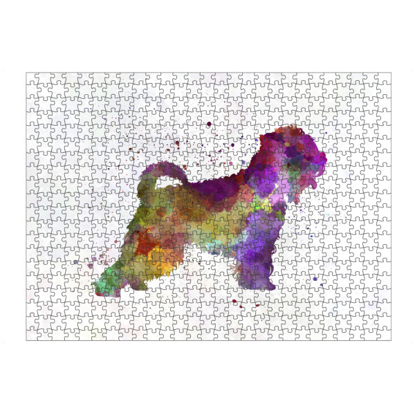 Puzzle Ravensburger "Irish Soft Coated Wheaten Terrier" artboxONE - Tiere,Abstrakt - Dog,Pet,Mammal,Watercolor,Abstract,Hund,Tier,Animal,Bunt,Colorful