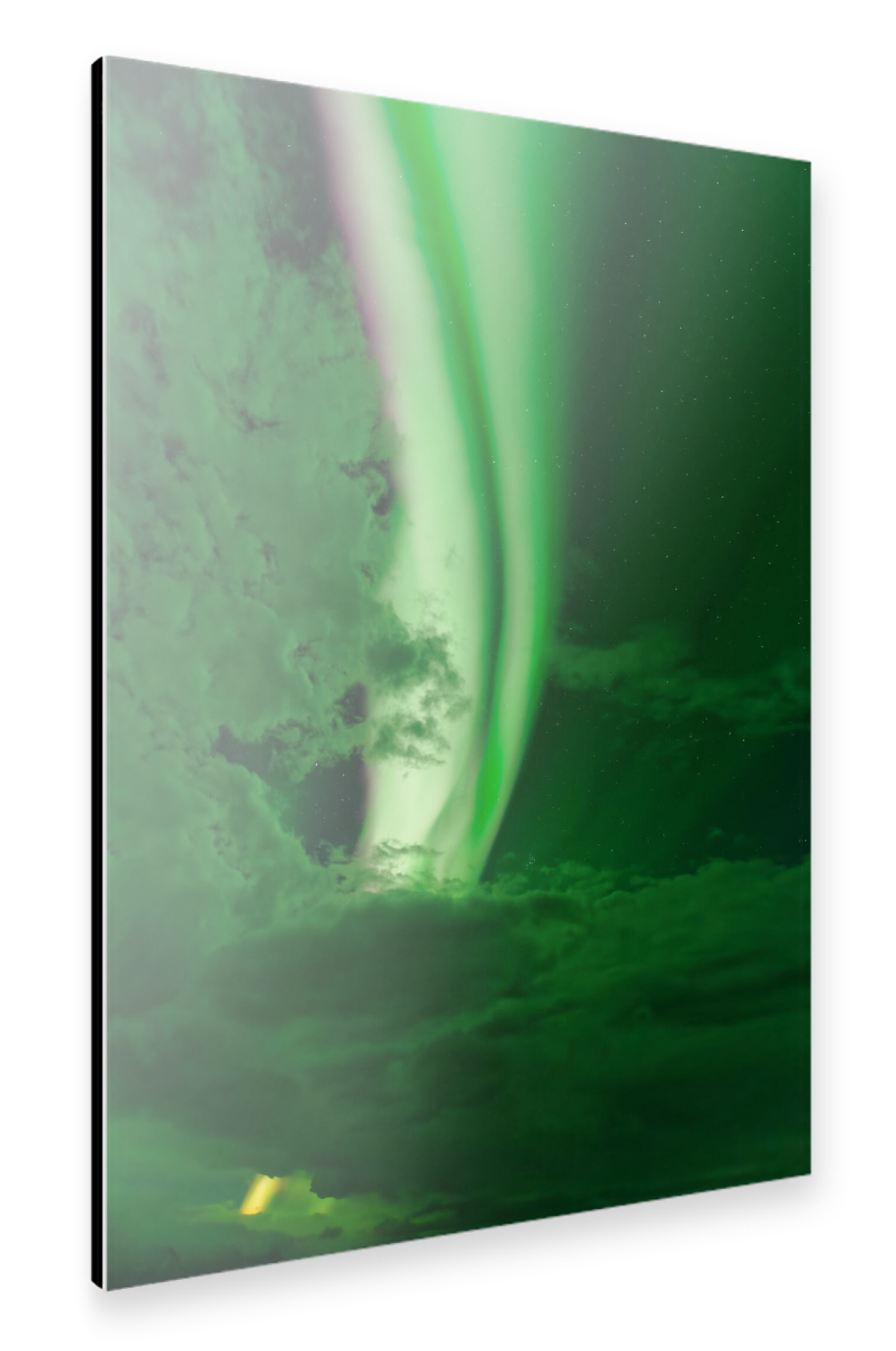 Alu-Dibond "Aurora borealis in Island" 75x50 cm artboxONE