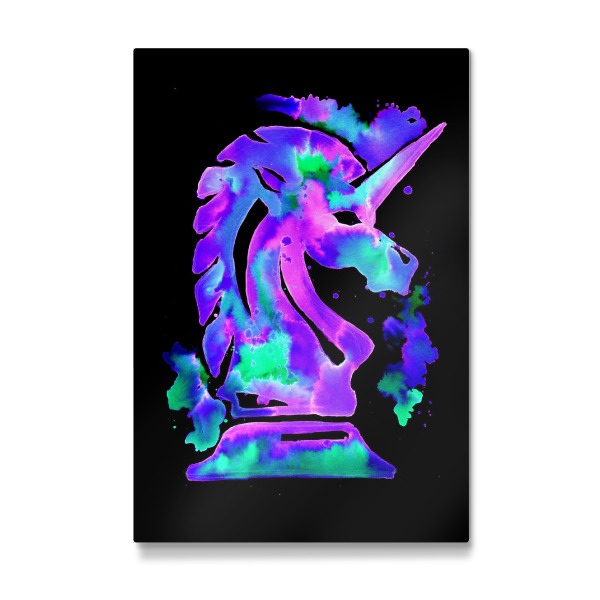 Galerie-Print "Lila Schach Einhorn" 30x20 cm artboxONE