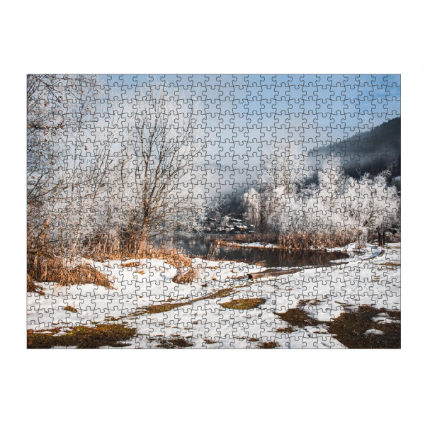 artboxONE Puzzle "Verträumte Winterlandschaft" artboxONE - Natur,Reise - See,Winter,Schnee,Wasser,Landschaft,Landscape,Nature,Snow,Lake