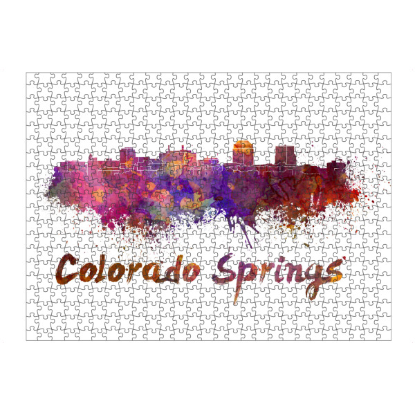 Puzzle Ravensburger "COLORADO SPRINGS skyline -b" artboxONE - Städte,Reise,Abstrakt,Architektur