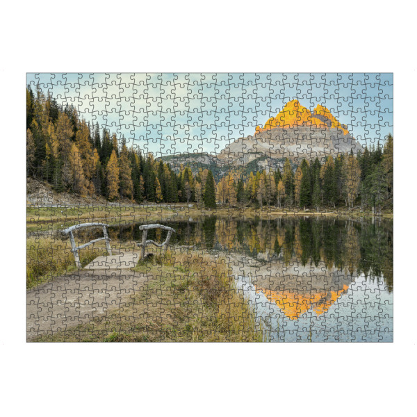 Puzzle Ravensburger "Alpenglühen am Lago d'Antorno" artboxONE - Natur,Reise,Reise / Länder
