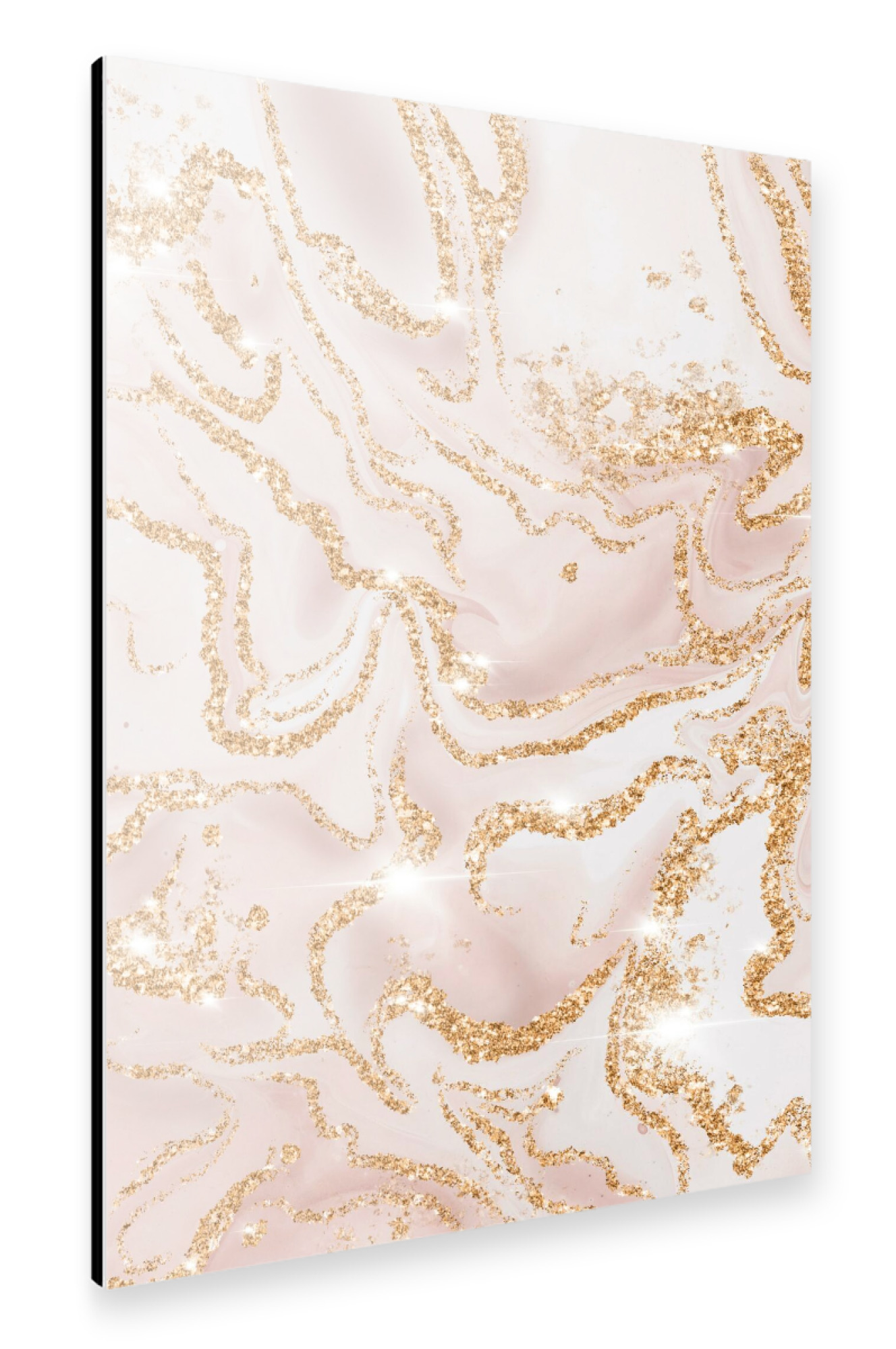 Alu-Dibond "Beige And Gold Marble Pattern" 75x50 cm artboxONE