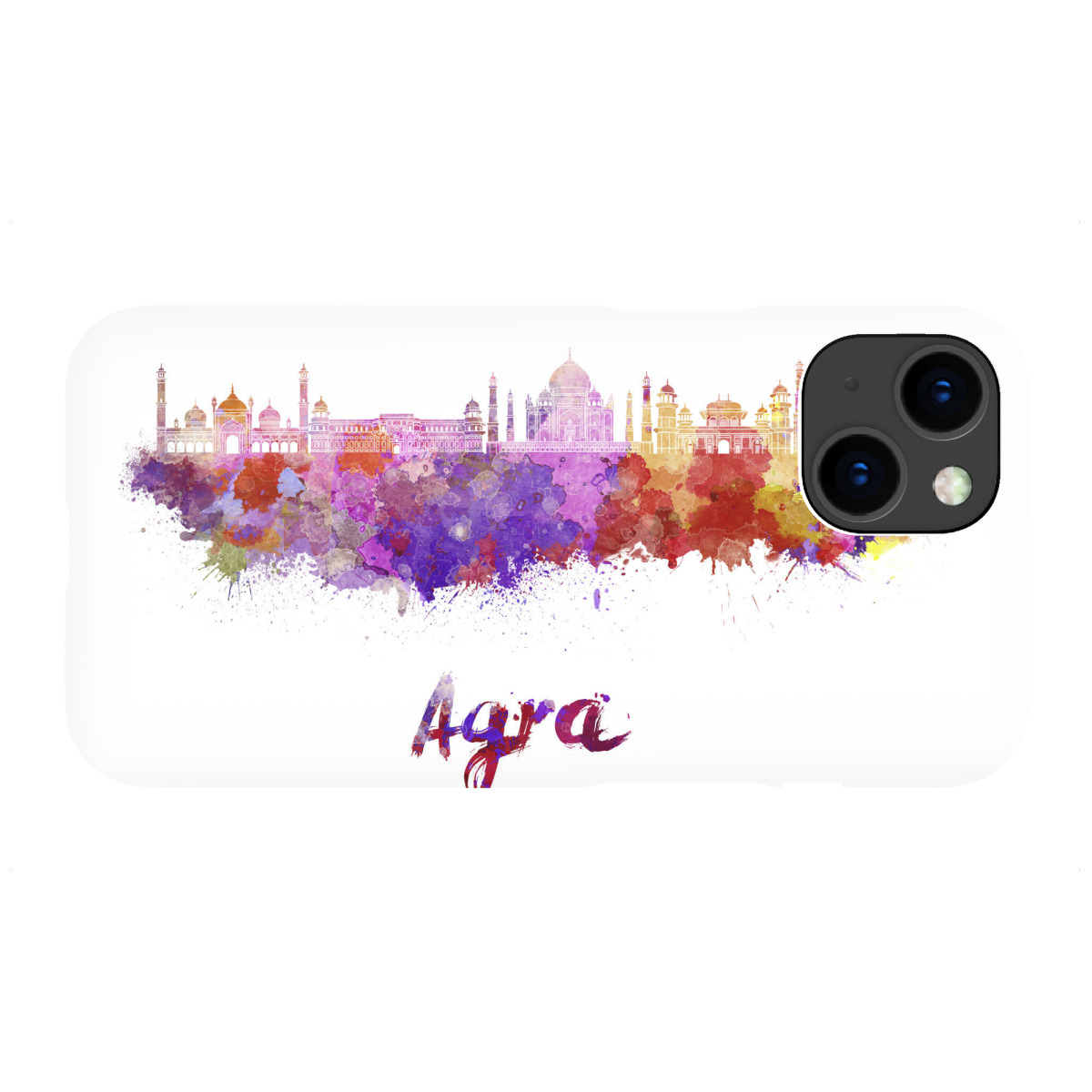 "AGRA skyline in watercolor-b"für iPhone - Premium-Case Handyhülle artboxONE