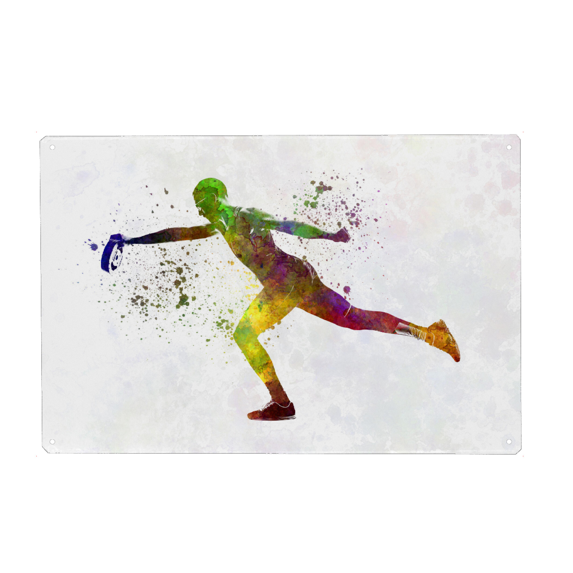 Metall Poster "Young man practices fitness-p" artboxONE - Abstrakt,Sport
