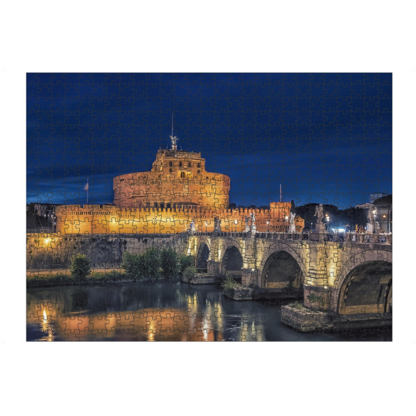 Puzzle Ravensburger "Sant'Angelo By Night" artboxONE - Städte,Reise,Architektur,Reise / Länder,Städte / Rom