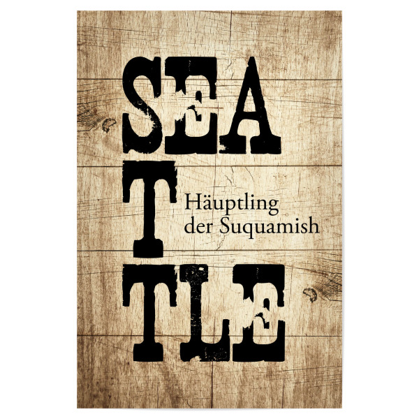 Poster "Seattle Schild" artboxONE - Typografie,Reise,Reise / Länder