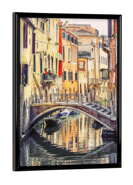 Poster mit schwarzem Rahmen "Bridge Reflection" artboxONE - Städte,Reise,Architektur,Städte / Venedig,Reise / Länder