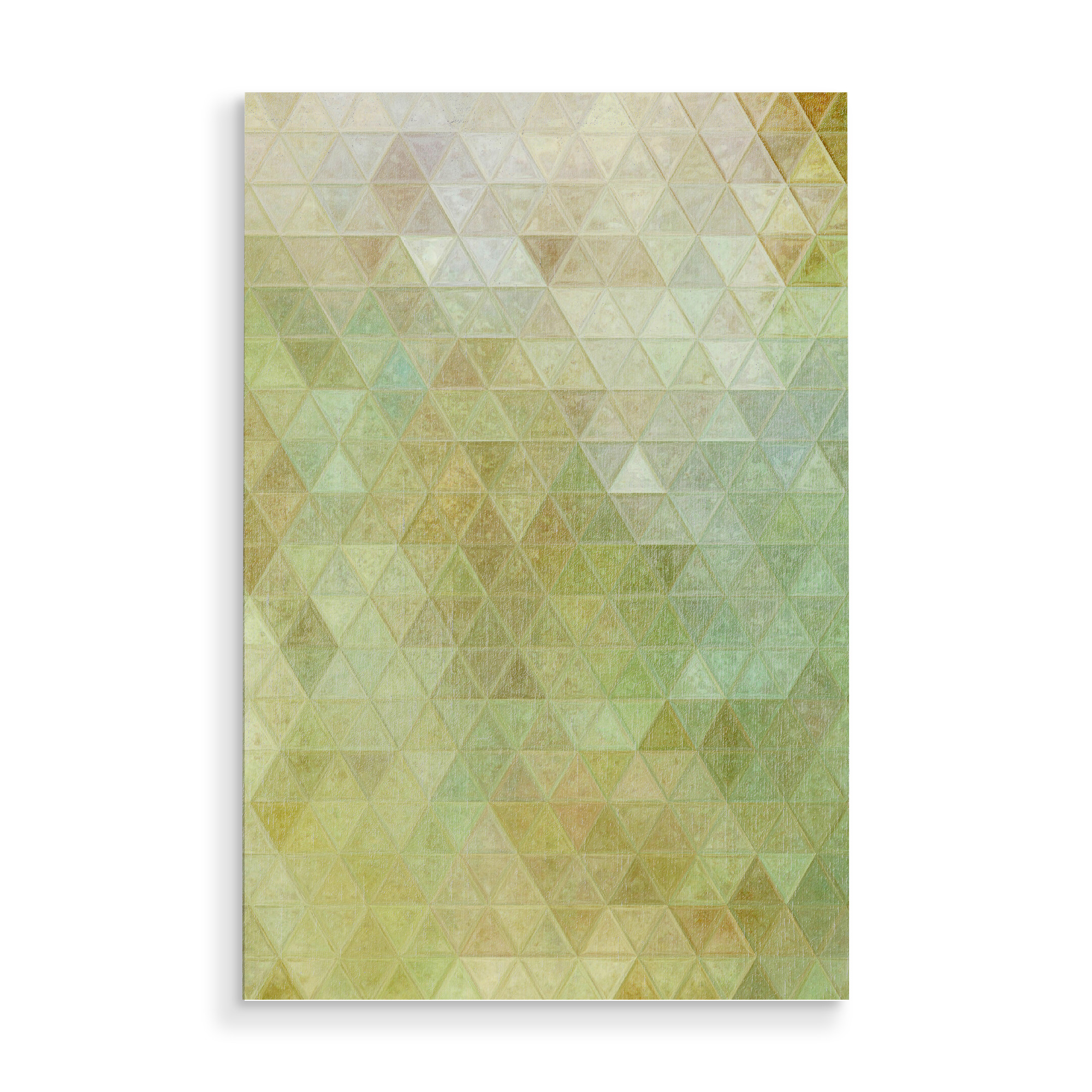 Holzbild "Mosaic green white" artboxONE - Abstrakt - Mosaic,Pattern,Decoration,Triangle,Colors,Abstract,Abstrakt,Geometrie,Geometry,Formen,Shapes
