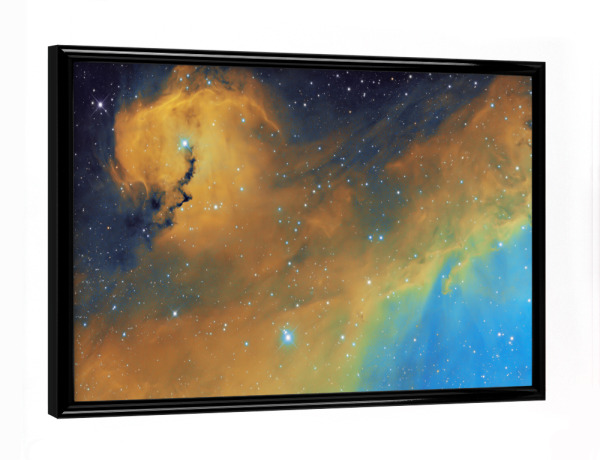 Poster mit schwarzem Rahmen "Seagull-Nebelkomplex in HSO" artboxONE - Galaxy