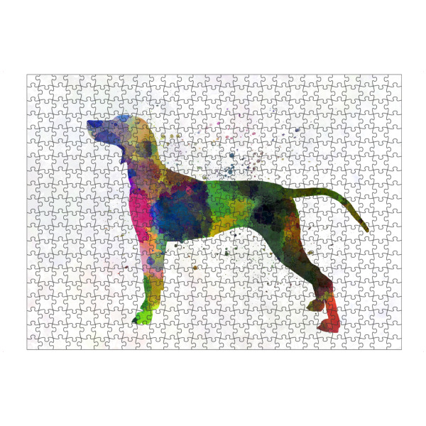 Puzzle Ravensburger "Weimaraner in watercolor" artboxONE - Tiere,Abstrakt - Dog,Dogs,Pet,Mammal,Watercolor,Abstract,Hund,Tier,Animal,Bunt,Colorful