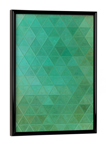 Poster mit schwarzem Rahmen "Mosaic green light" artboxONE - Abstrakt,Geometrie