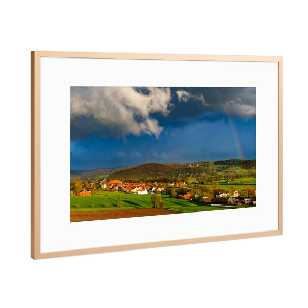 Poster mit Rahmen Kupfer "Das Werratal" artboxONE - Natur