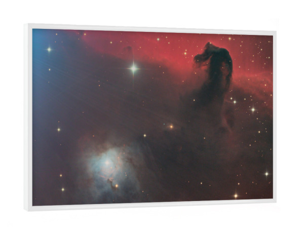 Poster mit weißem Rahmen "Pferdekopfnebel-Horsehead Nebula" artboxONE - Galaxy