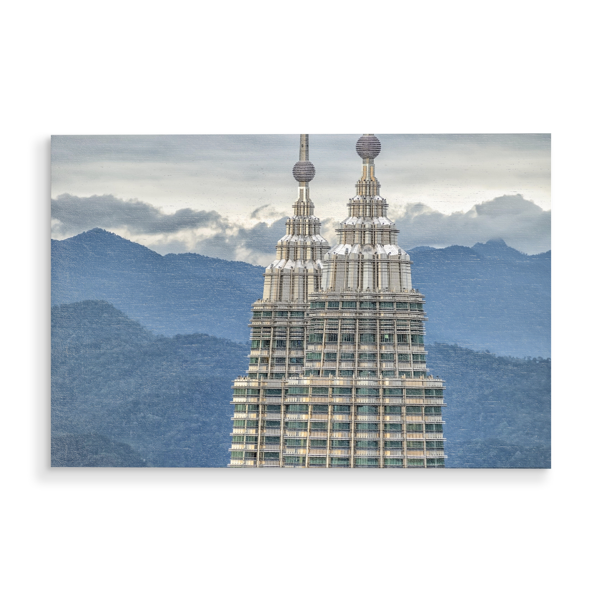 Holzbild "Petronas" artboxONE - Städte,Reise,Architektur,Reise / Asien,Reise / Länder