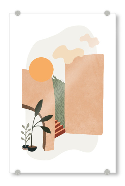 Acrylglasbild "Moroccan Terracotta Medinas" artboxONE - Natur,Reise,Abstrakt