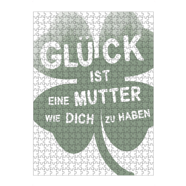 Puzzle Ravensburger "Glück ist eine Mutter" artboxONE - Typografie,Menschen,Liebe,Für Mama,Lustig