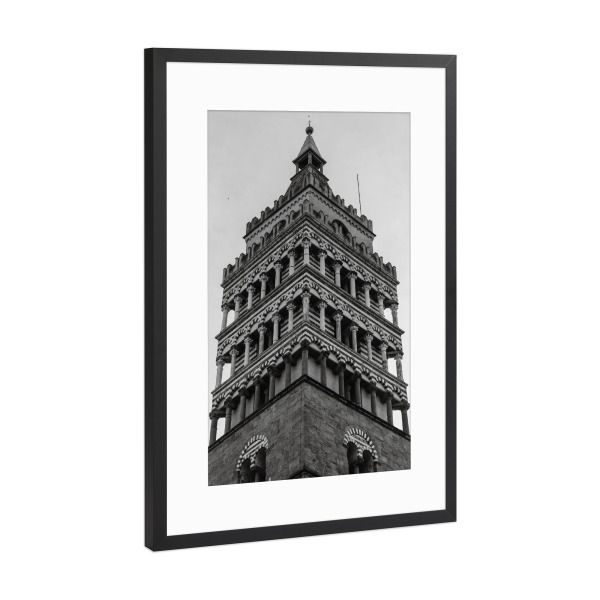 Poster mit Rahmen Schwarz (Metallic) "Toscana Architecture: tower" artboxONE - Städte,Architektur,Reise / Länder
