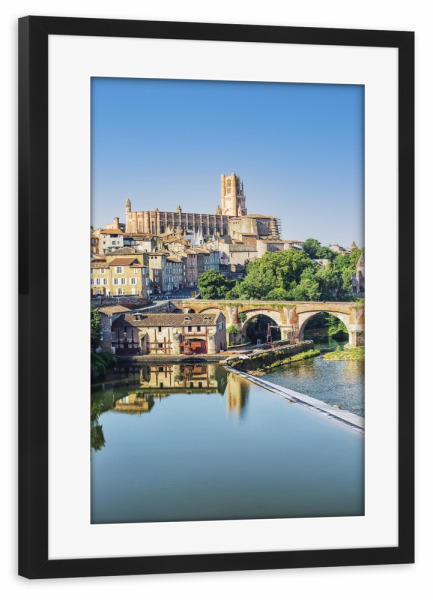 Poster mit Rahmen schwarz "Albi Reflection" artboxONE - Städte,Reise,Architektur,Reise / Länder,Städte / Weitere