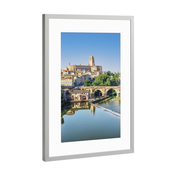 Poster mit Rahmen Silber "Albi Reflection" artboxONE - Städte,Reise,Architektur,Reise / Länder,Städte / Weitere