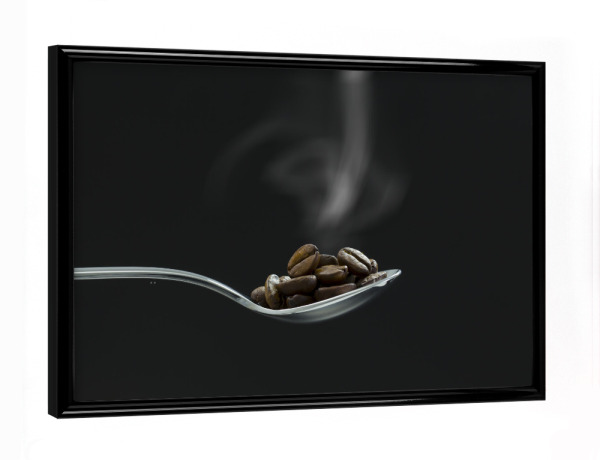 Poster mit schwarzem Rahmen "Kaffeearoma" artboxONE - Essen & Trinken