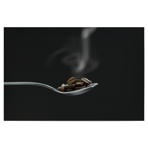 Poster "Kaffeearoma" artboxONE - Essen & Trinken - Kaffee,Espresso,Trinken,Aroma,Genuss,Bar,Restaurant,Hieß,Bohnen,Kaffeebohnen,Löffel