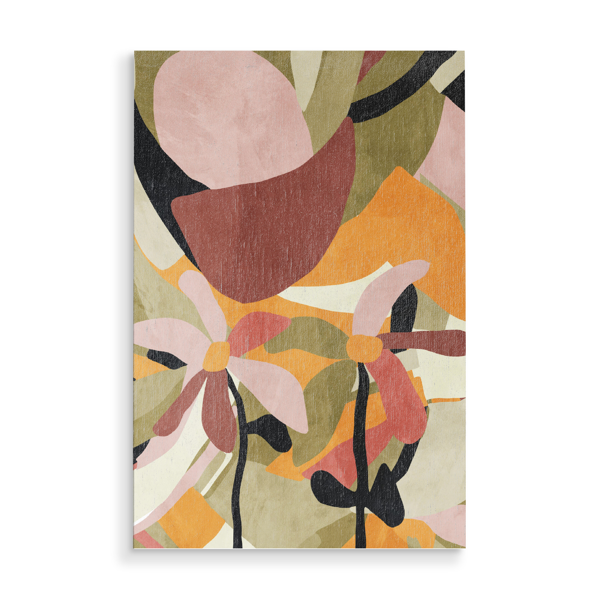 Holzbild "Abstract floral art" artboxONE - Natur,Floral,Abstrakt