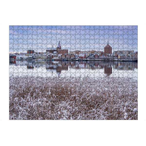 Puzzle Ravensburger "Schilf, Warnow und Gebäude" artboxONE - Natur,Reise,Architektur,Städte / Weitere