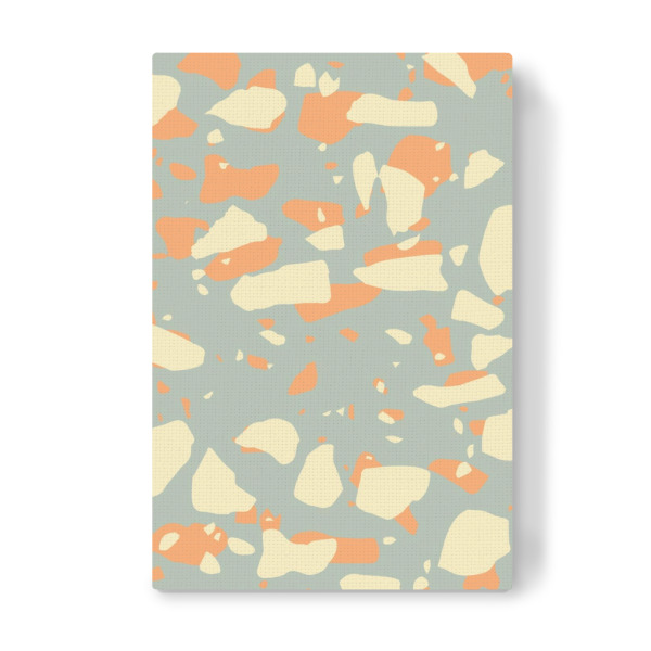 Leinwandbild "Grey Yellow Orange Terrazzo" artboxONE - Abstrakt,Geometrie,Fashion,Festivals