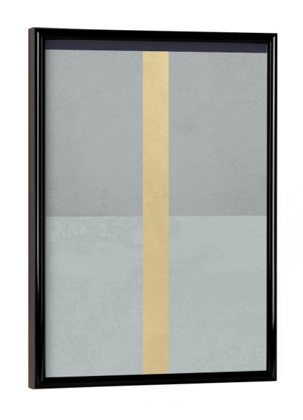 Poster mit schwarzem Rahmen "Line Square Blue" artboxONE - Abstrakt,Geometrie