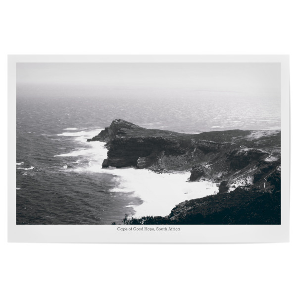 Poster 30x20 cm "Das Kap der guten Hoffnung ZA" artboxONE - Natur,Schwarzweiß,Reise / Strand und Meer,Reise / Afrika,Reise / Länder