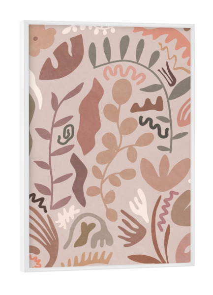 Poster mit weißem Rahmen "Blush Flora Mid" artboxONE - Natur,Floral,Abstrakt