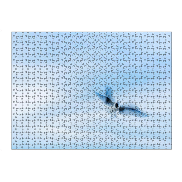 Puzzle Ravensburger "Im Flug" artboxONE - Natur,Tiere - Meer,Vogel,Möve,Himmel,Langzeitbelichtung,Bird,Sea,Natur,Nature,Sky,Tier,Animal - Bild meer