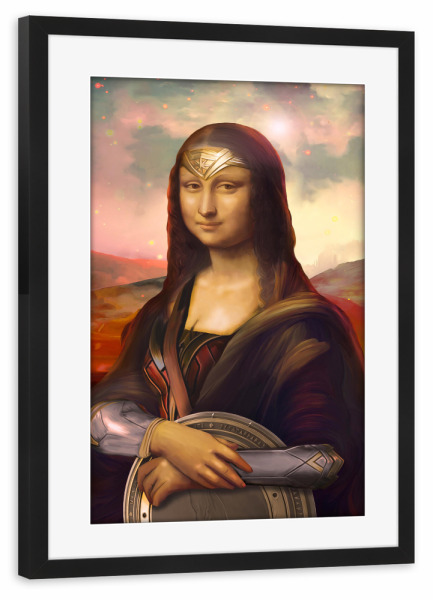 Poster mit Rahmen schwarz "Wonder Mona" artboxONE - Menschen,Lustig