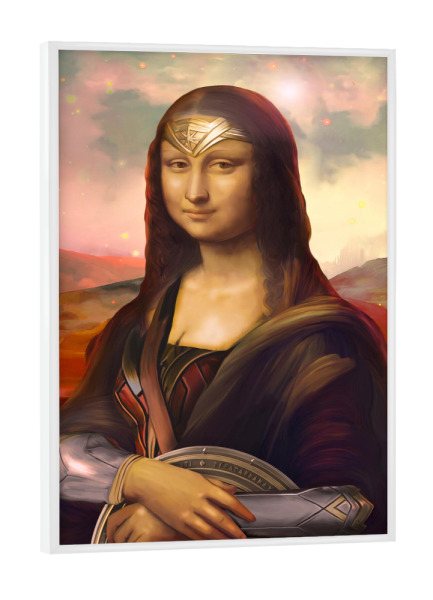 Poster mit weißem Rahmen "Wonder Mona" artboxONE - Menschen,Lustig