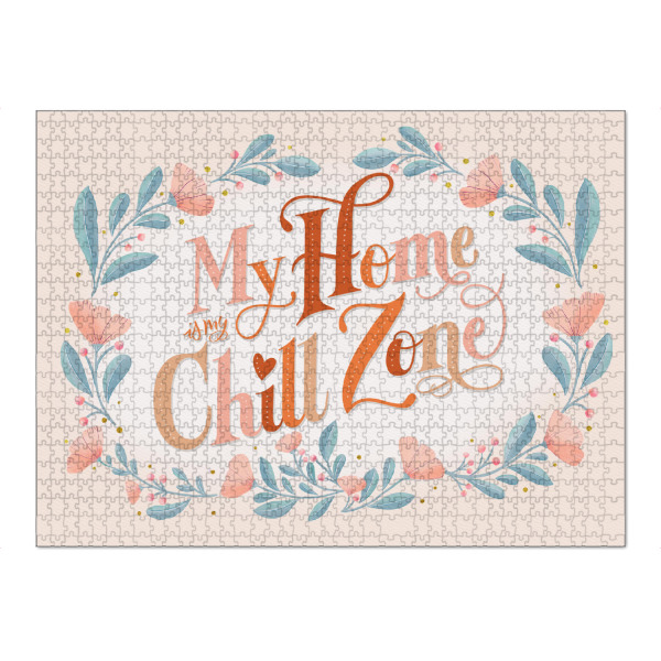 Puzzle Ravensburger "My Home is My Chill Zone" artboxONE - Typografie,Floral