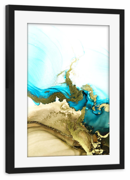 Poster mit Rahmen schwarz "Between heaven and earth" artboxONE - Abstrakt