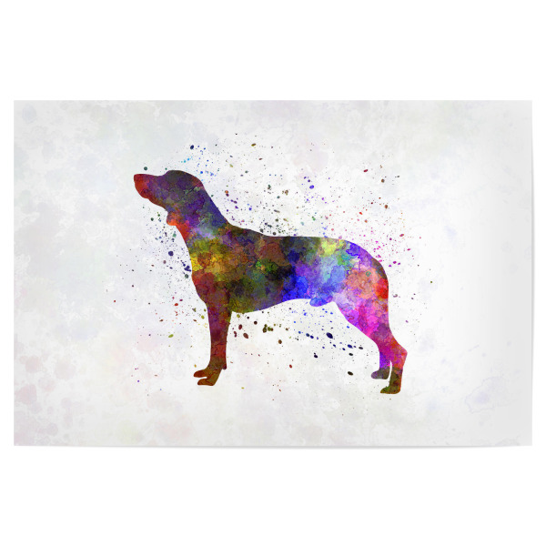 Poster "Polish Hunting Dog in watercolor" artboxONE - Tiere,Abstrakt - Dog,Pet,Mammal,Watercolor,Abstract,Abstrakt,Tier,Hund,Bunt,Colorful,Animal