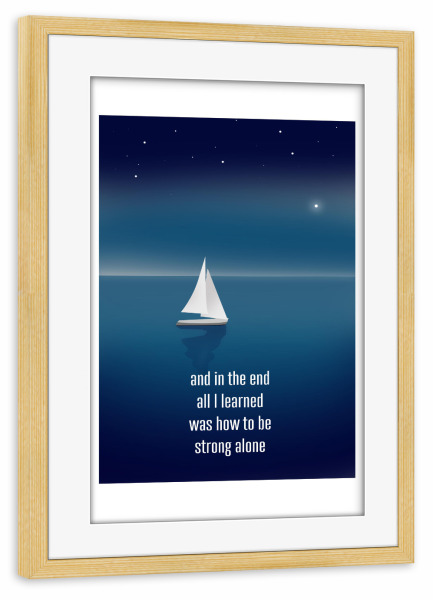 Poster mit Rahmen kiefer "Strong alone" artboxONE - Natur,Reise,Fiktion