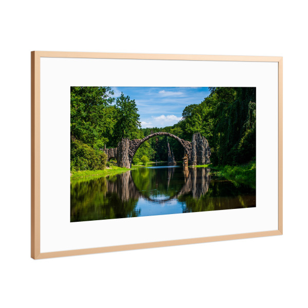 Poster mit Rahmen Kupfer "Rakotzbrücke" artboxONE - Natur,Reise,Architektur