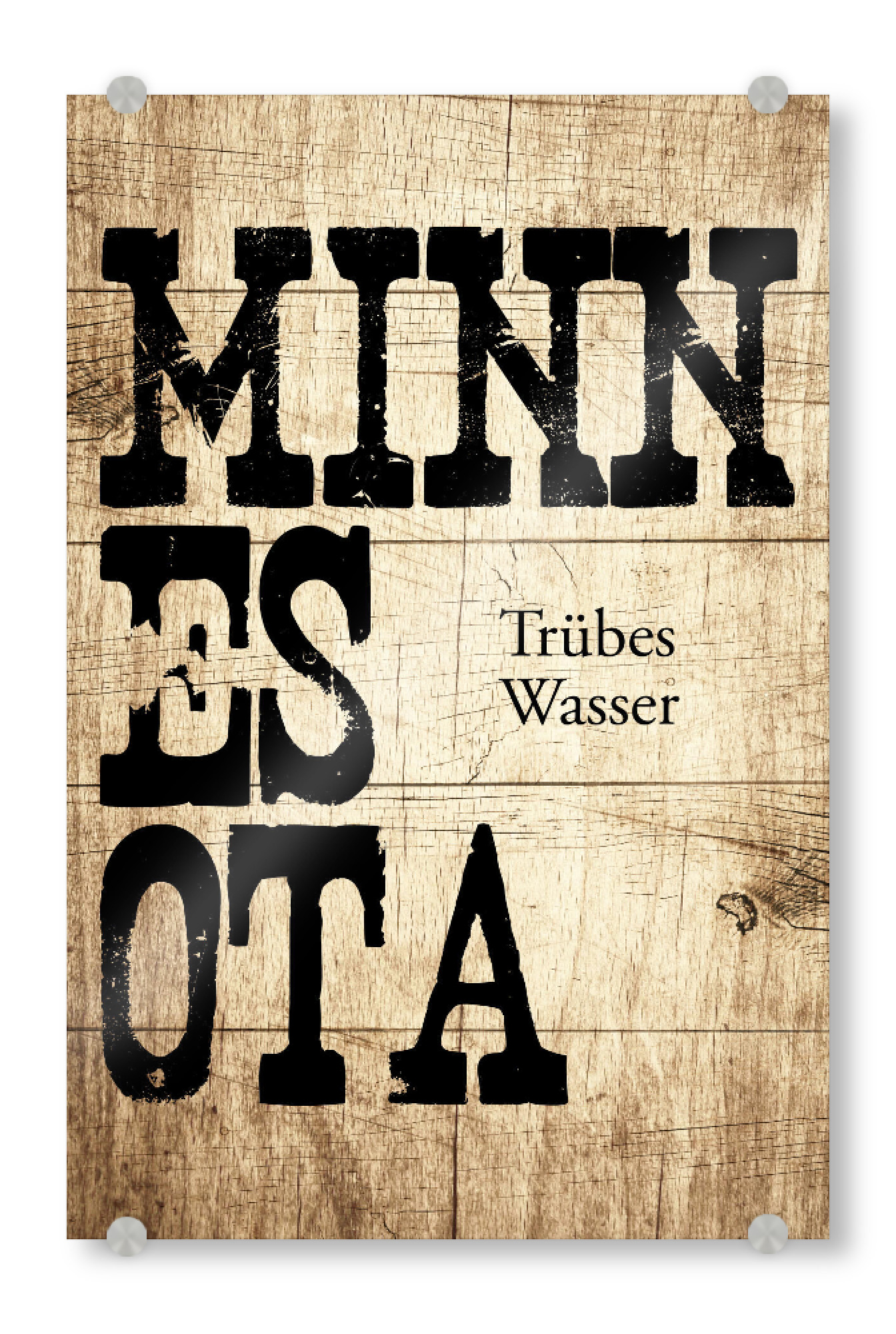 Acrylglasbild "Minnesota Schild" artboxONE - Typografie,Reise,Reise / Länder